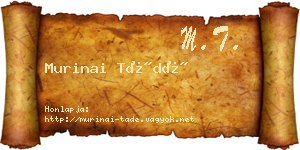 Murinai Tádé névjegykártya